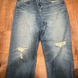 J. Crew Light Blue Distressed Boyfriend Jeans